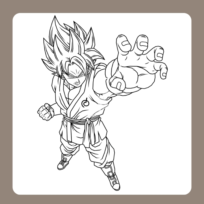 ảnh tô màu songoku