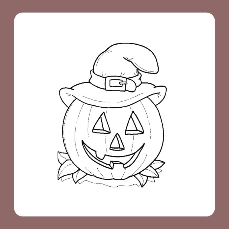 bí ngô halloween tô màu