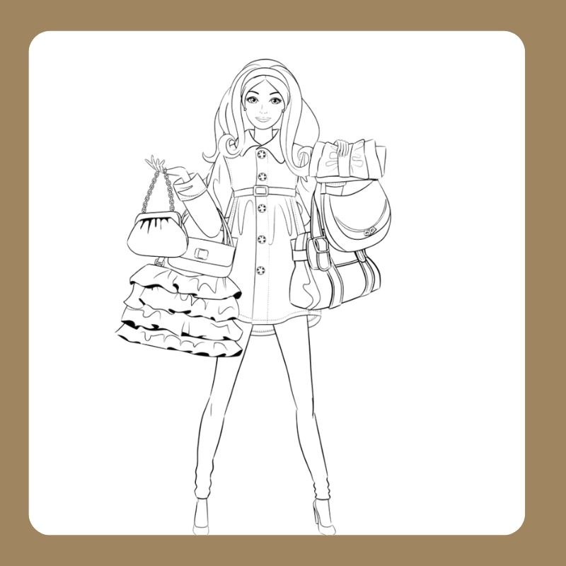 búp bê barbie tô màu