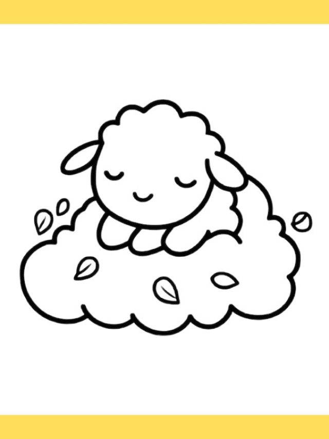 hình tô màu con cừu
