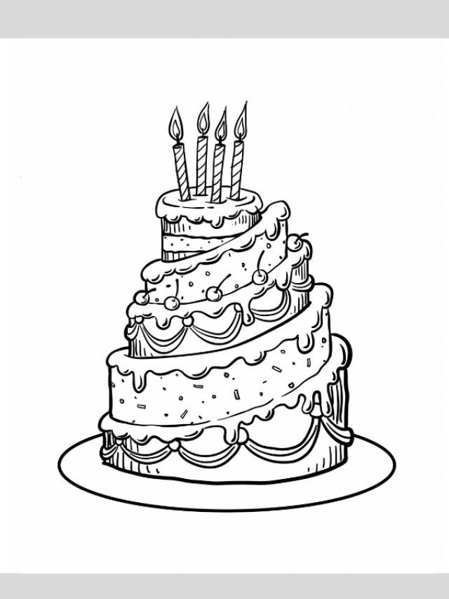tô màu bánh sinh nhật​ 7