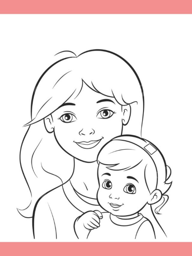 tranh tô màu chân dung mẹ (15)
