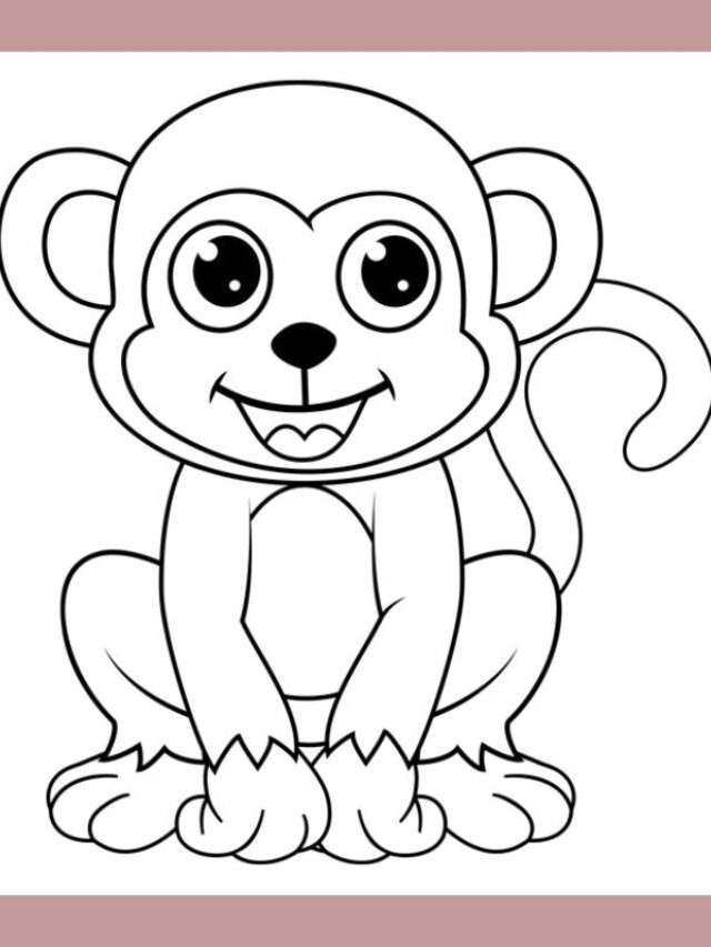 tranh tô màu con khỉ (27)