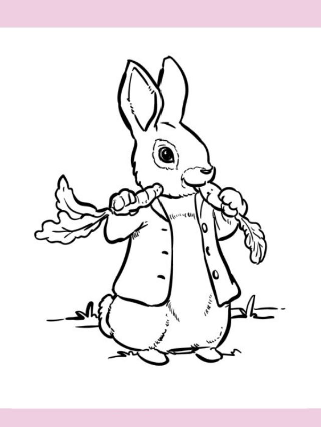 tranh tô màu con thỏ 14