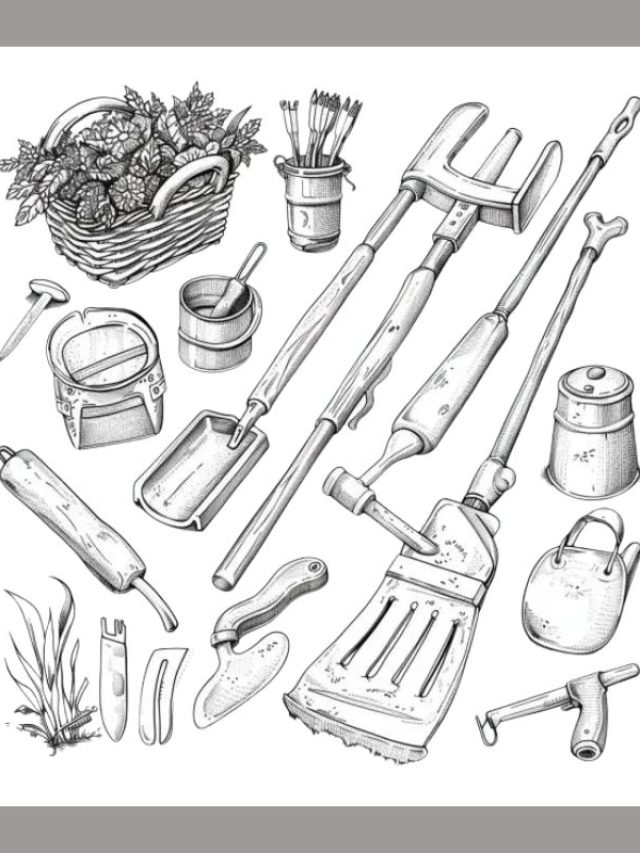 tranh tô màu dụng cụ nghề nông (15)