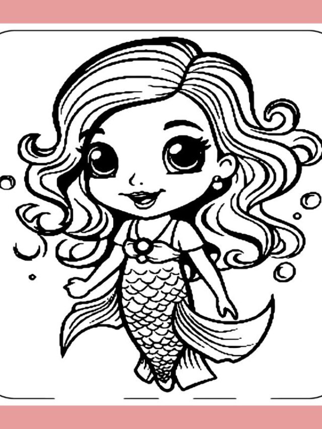 tranh tô màu nàng tiên cá (2)