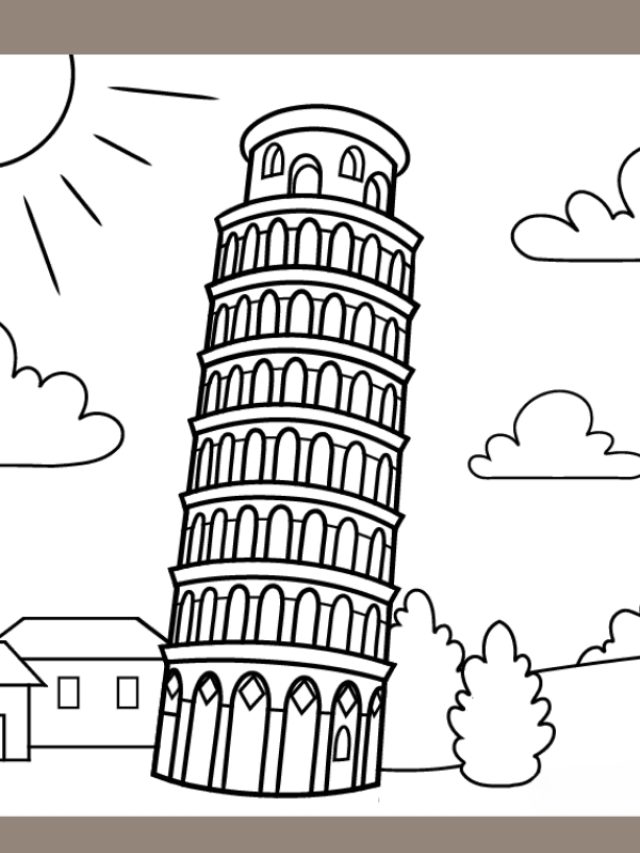 tranh tô màu ngôi nhà cao tầng 17