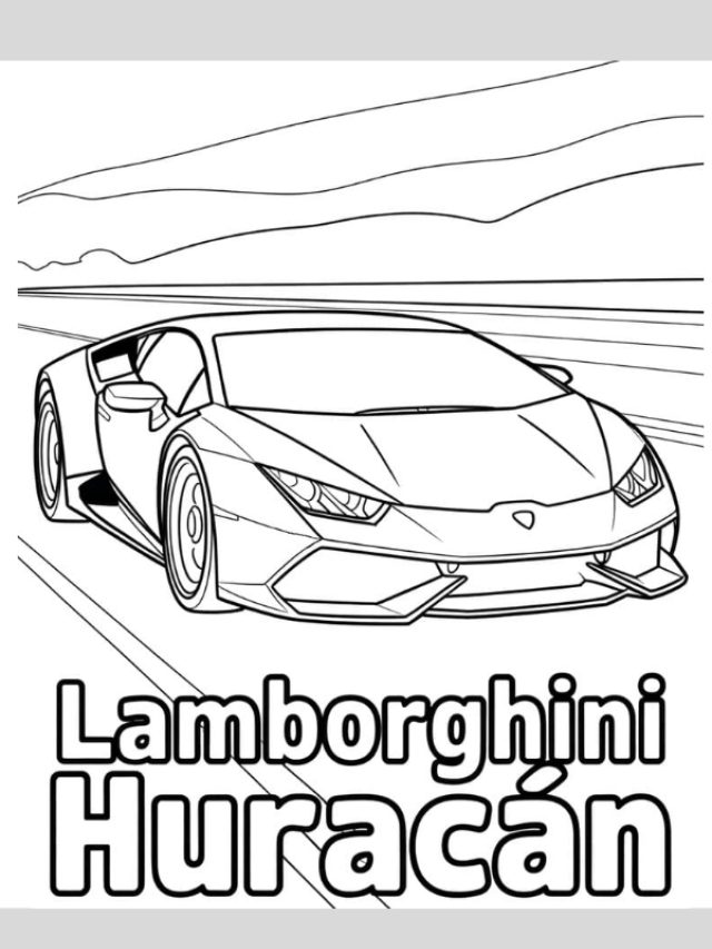 tranh tô màu ô tô lamborghini 16