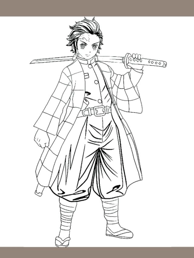 tranh tô màu tanjiro 6