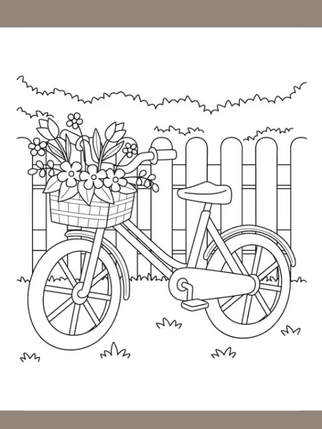 tranh tô màu xe đạp 1
