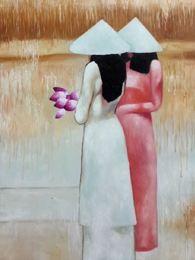 tranh vẽ áo dài 26
