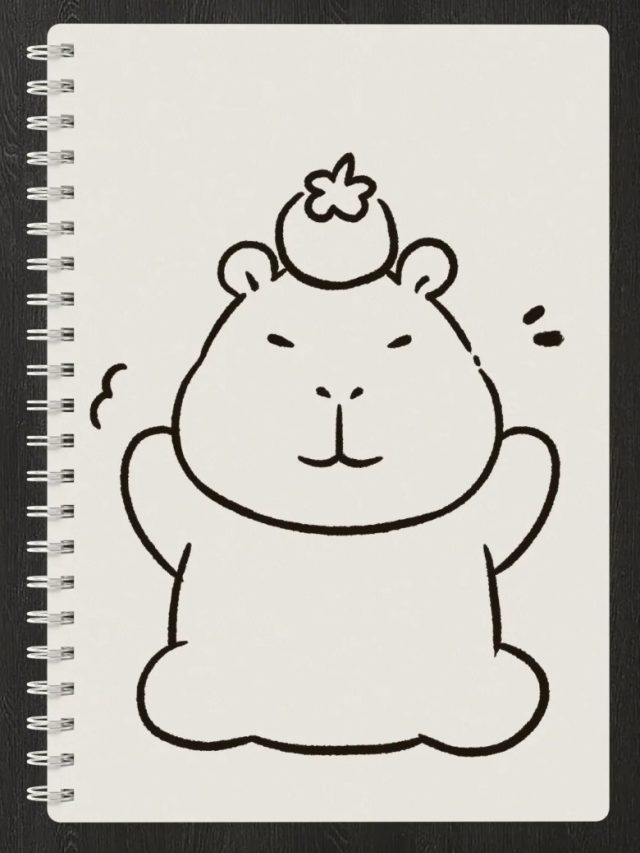 tranh vẽ capybara 34