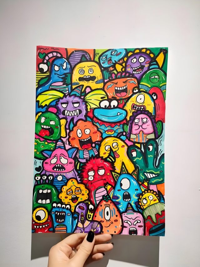 tranh vẽ doodle đơn giản 38