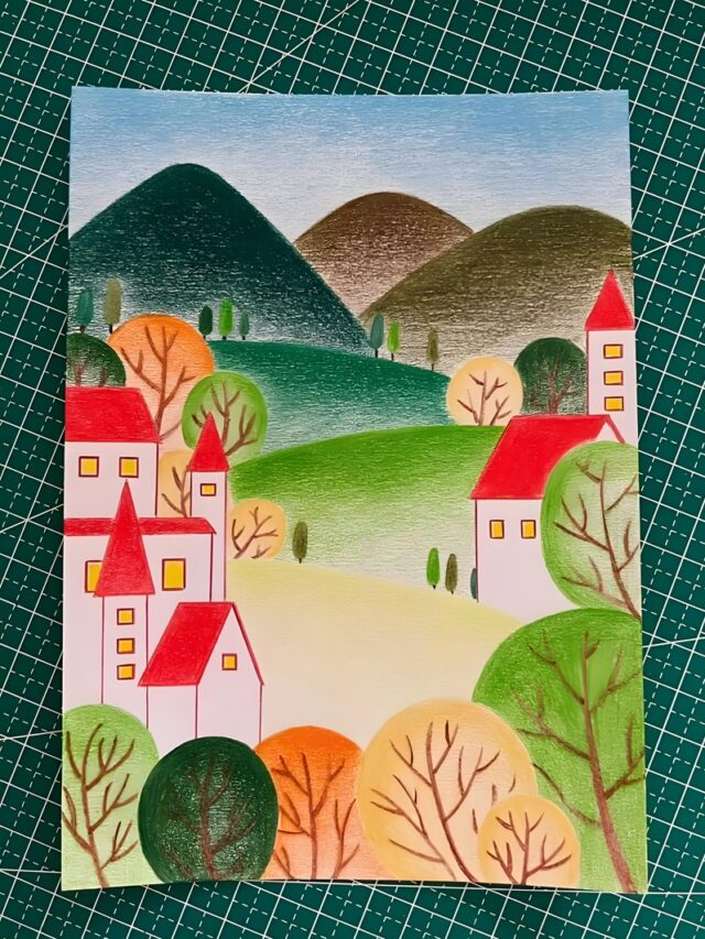 tranh vẽ phong cảnh miền núi​