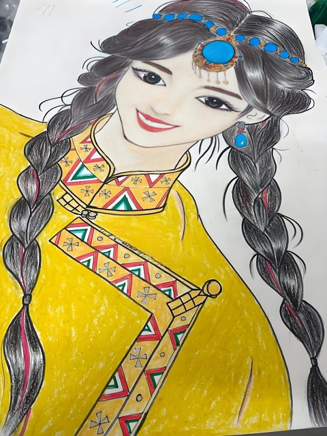 tranh vẽ trang phục dân tộc 25