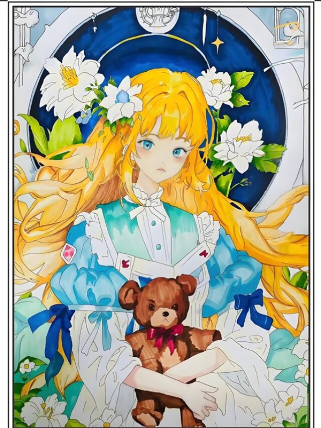 vẽ tranh anime nữ đáng yêu​