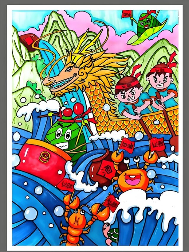 vẽ tranh đề tài lễ hội đua thuyền 33