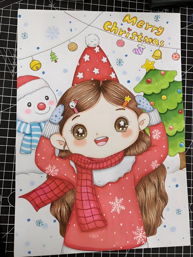 vẽ tranh đề tài lễ hội giáng sinh đẹp nhất 37