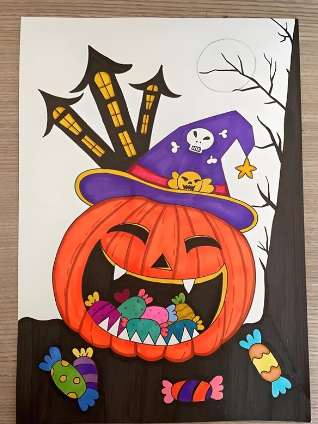 vẽ tranh đề tài lễ hội halloween 33