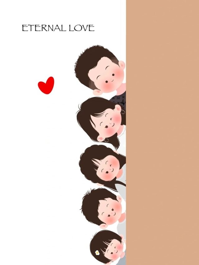 vẽ tranh gia đình 5 người 334