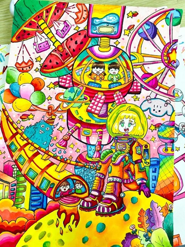 vẽ tranh khu vui chơi 33