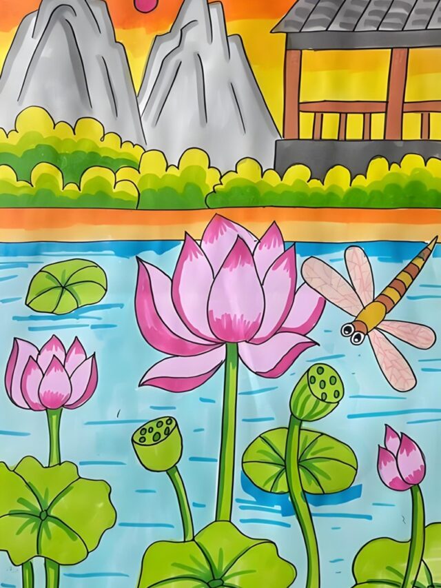 vẽ tranh phong cảnh làng quê 15