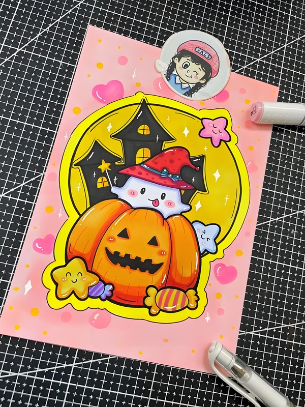 halloween vẽ tranh đề tài lễ hội