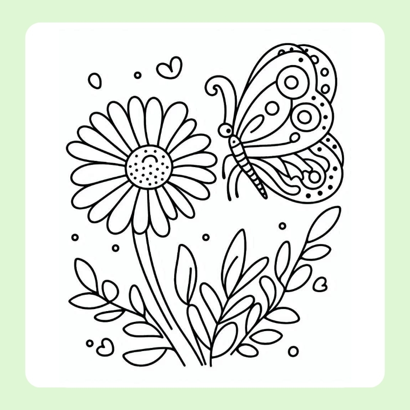 hình ảnh con bướm cho bé tô màu