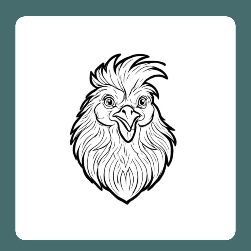 hình ảnh con gà trống cho trẻ tô màu