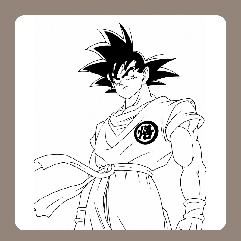 hình ảnh songoku tô màu
