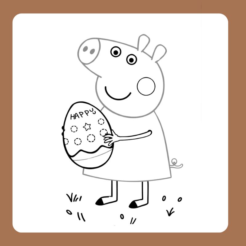 hình heo peppa cho bé tô màu