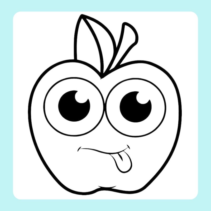 hình quả táo tô màu
