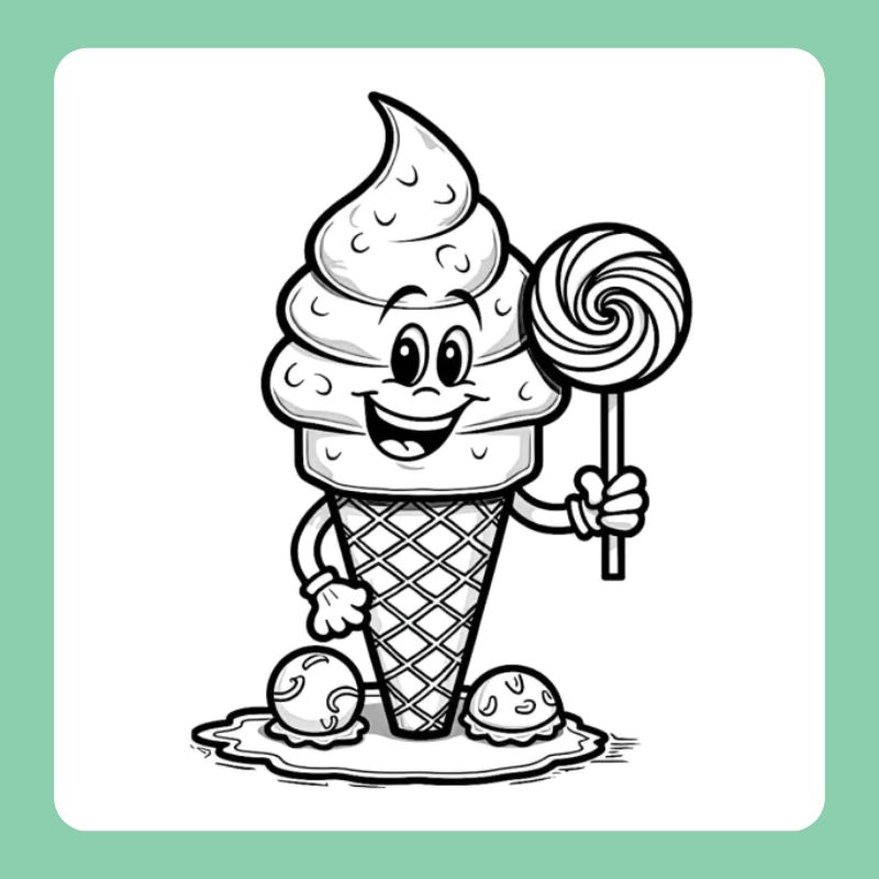 hình que kem tô màu