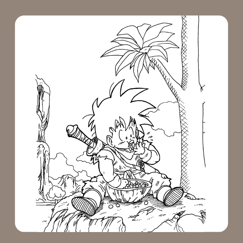 hình songoku cho bé tô màu