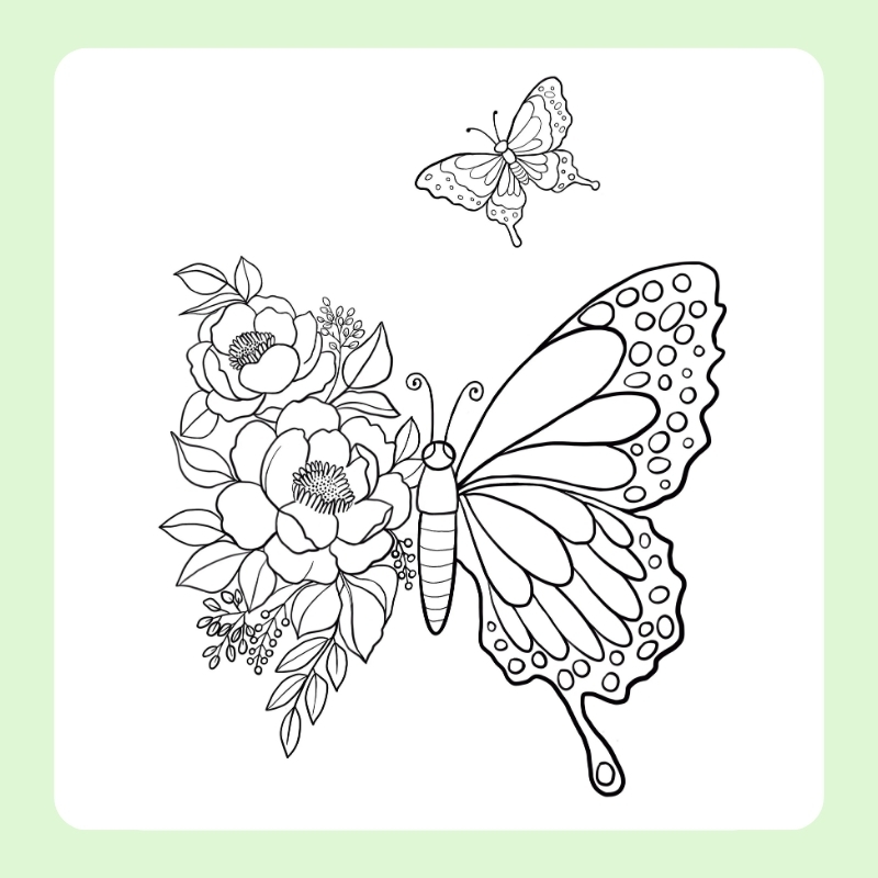 hình tô màu con bướm