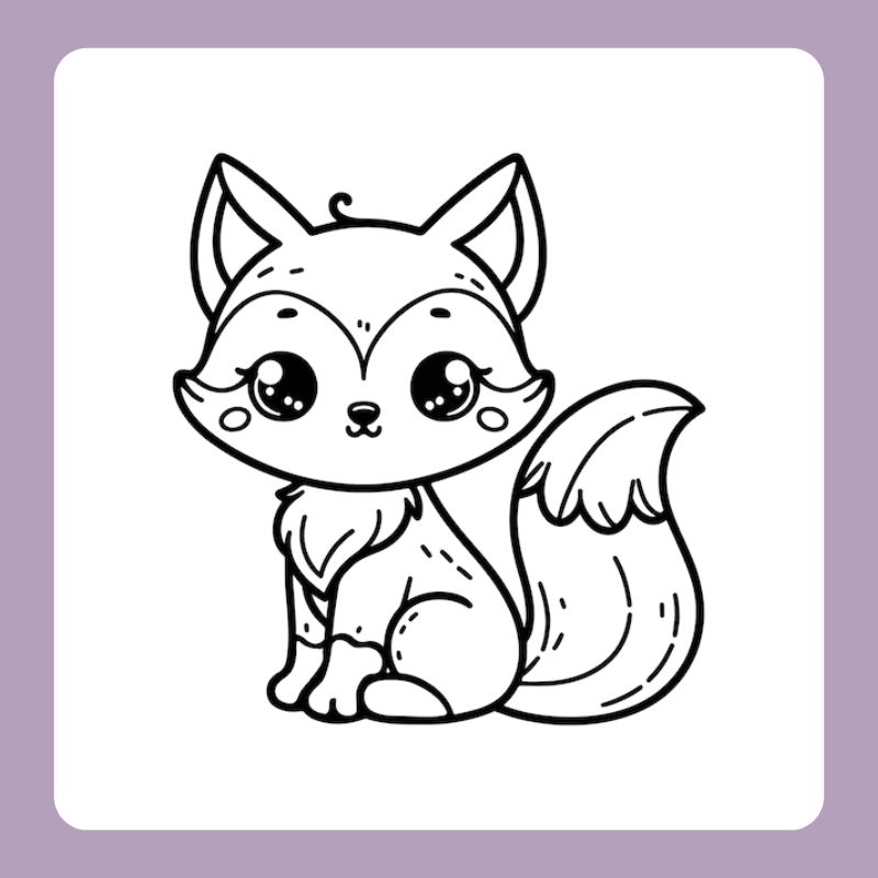 hình tô màu con cáo