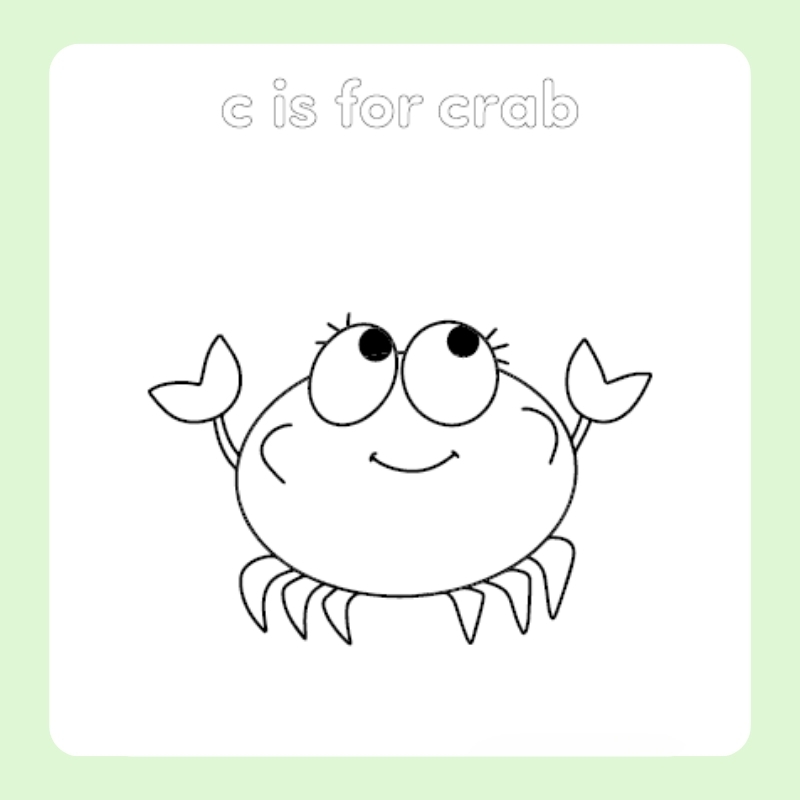hình tô màu con cua