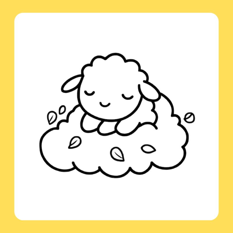 hình tô màu con cừu