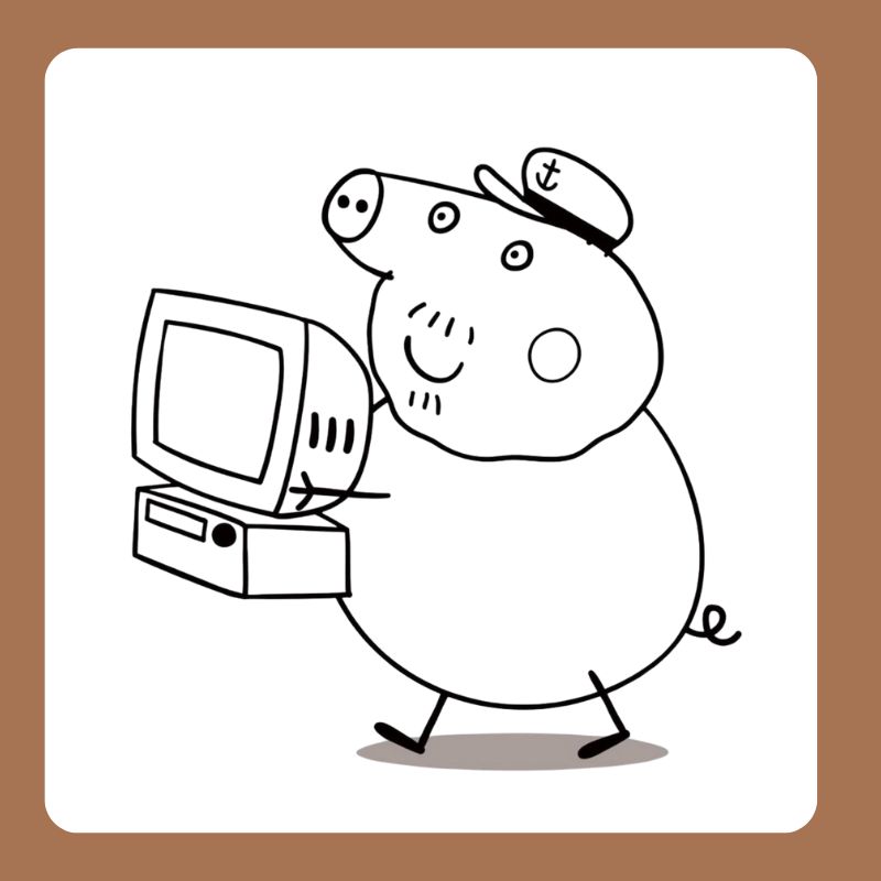 hình tô màu heo peppa