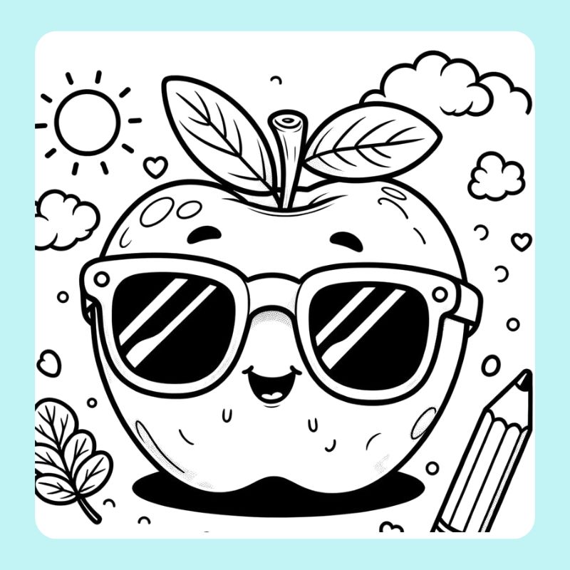 hình tô màu quả táo