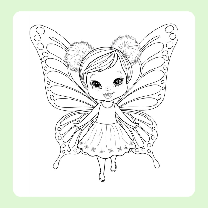 hình vẽ con bướm cho bé tô màu