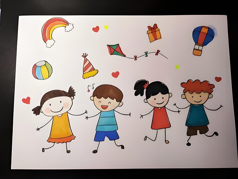 những bức tranh vẽ về tình bạn bút chì​