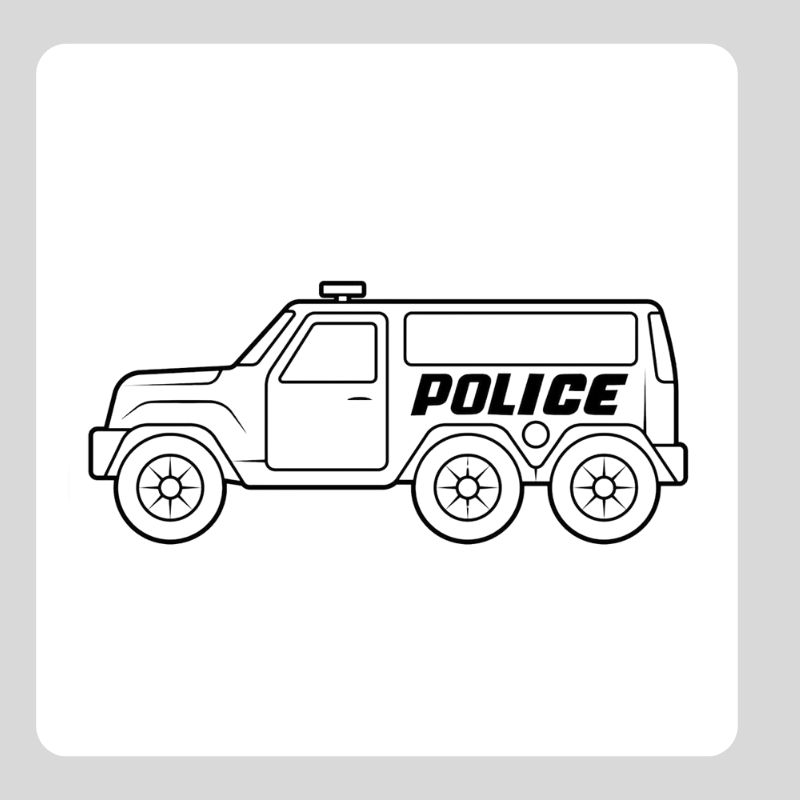 ô tô cảnh sát tô màu