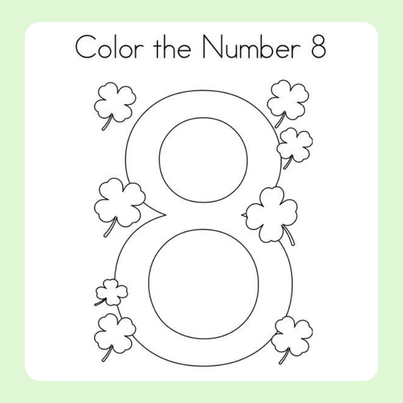 số 8 tô màu
