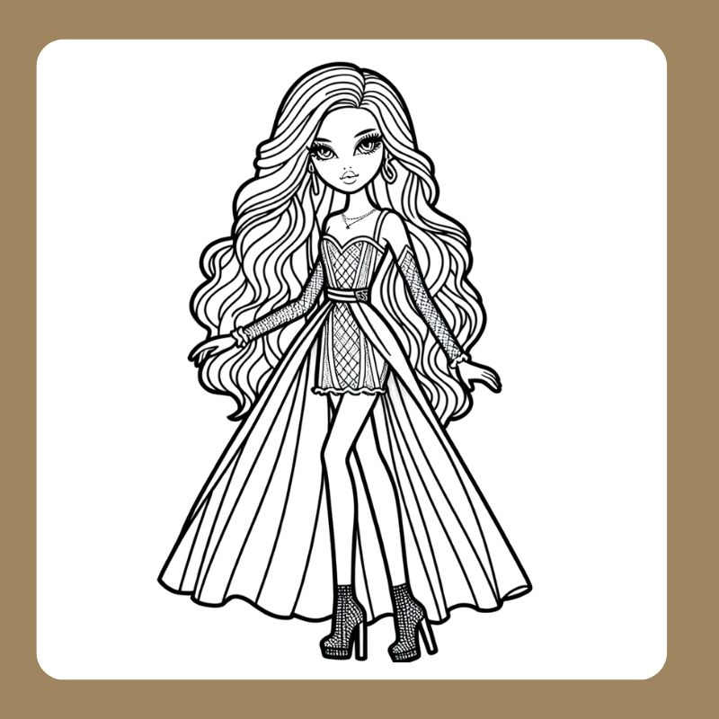 tô màu búp bê barbie (10)