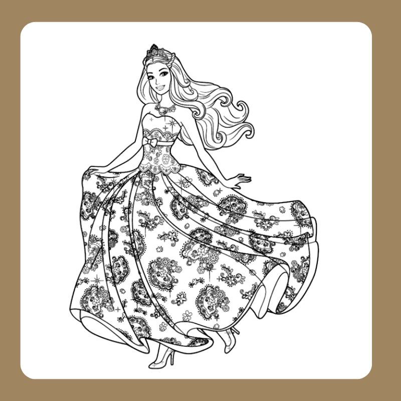 tô màu búp bê barbie (18)