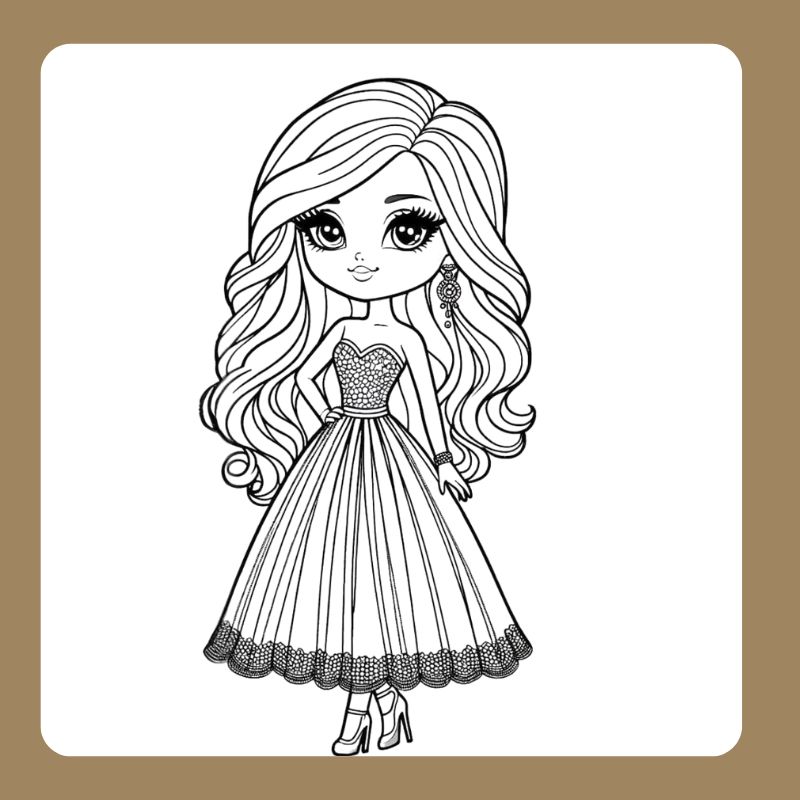 tô màu búp bê barbie (8)