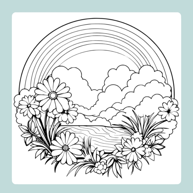 tô màu cầu vồng 10