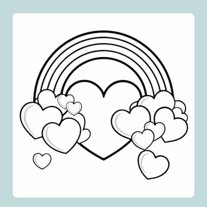 tô màu cầu vồng 13