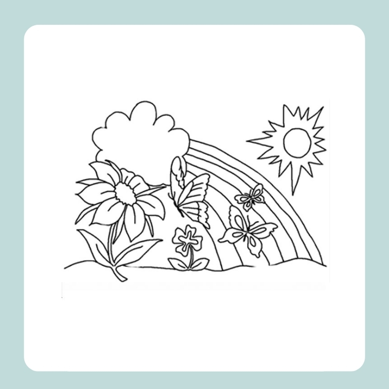 tô màu cầu vồng 17